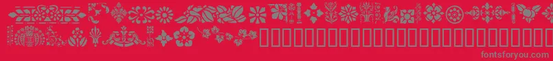 GeVictorianDesign Font – Gray Fonts on Red Background