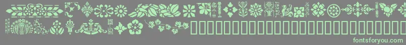 GeVictorianDesign Font – Green Fonts on Gray Background