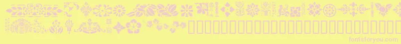 フォントGeVictorianDesign – ピンクのフォント、黄色の背景