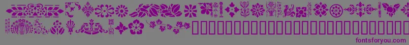Шрифт GeVictorianDesign – фиолетовые шрифты на сером фоне