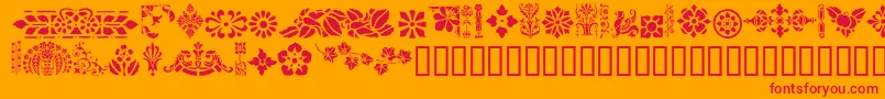 GeVictorianDesign Font – Red Fonts on Orange Background