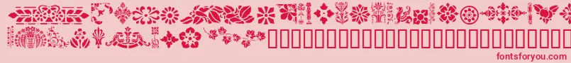 GeVictorianDesign Font – Red Fonts on Pink Background