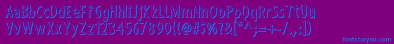 ShakyHandSomeComic3D-Schriftart – Blaue Schriften auf violettem Hintergrund