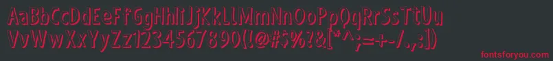 ShakyHandSomeComic3D Font – Red Fonts on Black Background