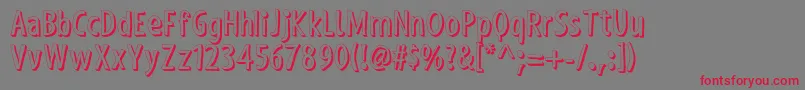 ShakyHandSomeComic3D Font – Red Fonts on Gray Background