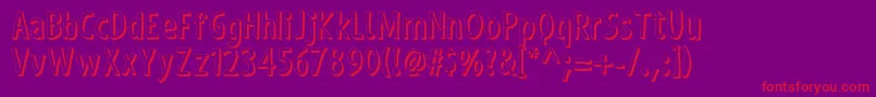 ShakyHandSomeComic3D-Schriftart – Rote Schriften auf violettem Hintergrund