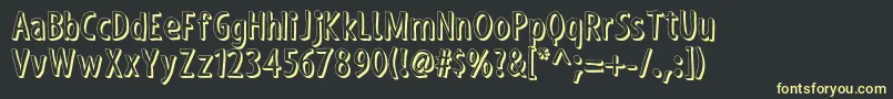 ShakyHandSomeComic3D Font – Yellow Fonts on Black Background