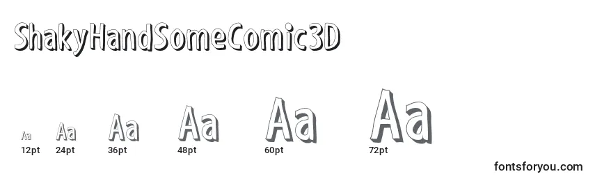 ShakyHandSomeComic3D Font Sizes