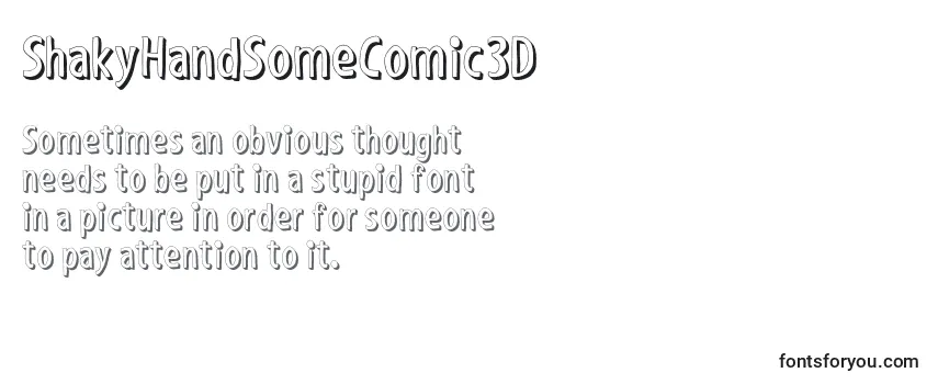 ShakyHandSomeComic3D-fontti