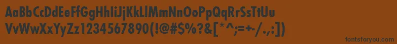 Czcionka StFunctionBoldCondensed – czarne czcionki na brązowym tle