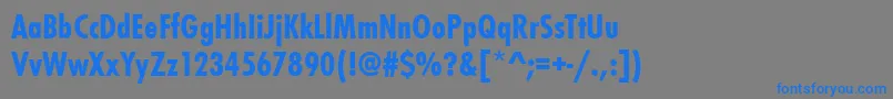 フォントStFunctionBoldCondensed – 灰色の背景に青い文字