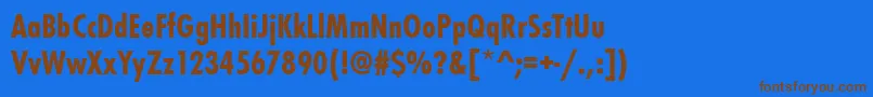 StFunctionBoldCondensed Font – Brown Fonts on Blue Background
