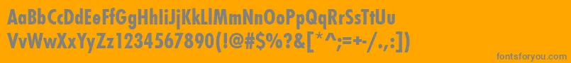 フォントStFunctionBoldCondensed – オレンジの背景に灰色の文字