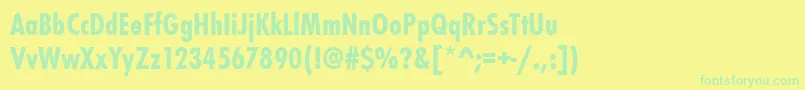 Шрифт StFunctionBoldCondensed – зелёные шрифты на жёлтом фоне