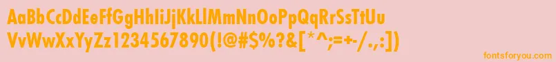 StFunctionBoldCondensed Font – Orange Fonts on Pink Background