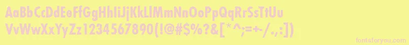 StFunctionBoldCondensed Font – Pink Fonts on Yellow Background