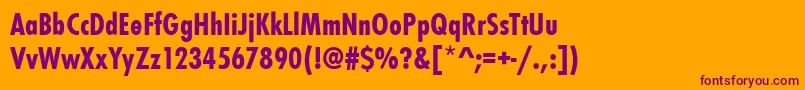 StFunctionBoldCondensed Font – Purple Fonts on Orange Background