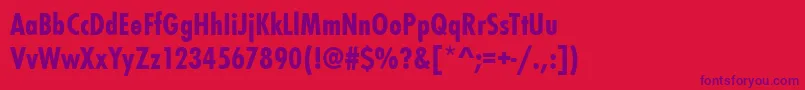 StFunctionBoldCondensed Font – Purple Fonts on Red Background