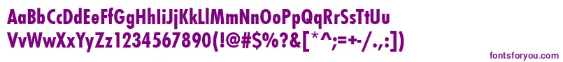 Czcionka StFunctionBoldCondensed – fioletowe czcionki