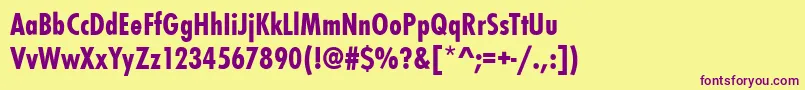 StFunctionBoldCondensed Font – Purple Fonts on Yellow Background