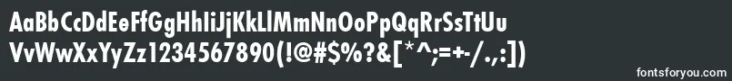 StFunctionBoldCondensed Font – White Fonts on Black Background