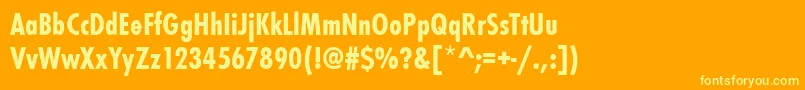 StFunctionBoldCondensed Font – Yellow Fonts on Orange Background