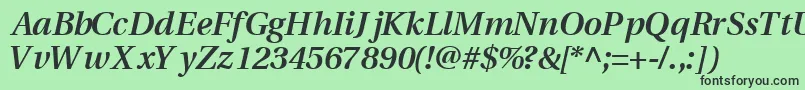 VeracitysskBoldItalic Font – Black Fonts on Green Background