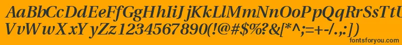 VeracitysskBoldItalic Font – Black Fonts on Orange Background