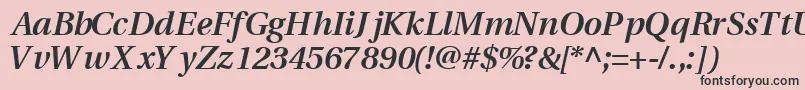 VeracitysskBoldItalic Font – Black Fonts on Pink Background