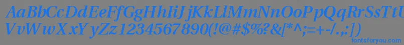 More about VeracitysskBoldItalic Font VeracitysskBoldItalic Font – Blue Fonts on Gray Background