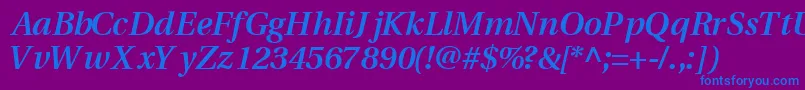 VeracitysskBoldItalic Font – Blue Fonts on Purple Background