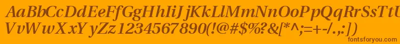 VeracitysskBoldItalic Font – Brown Fonts on Orange Background
