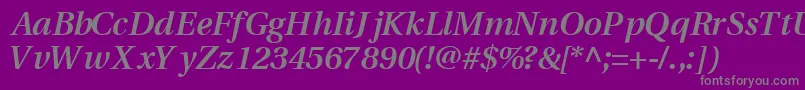 VeracitysskBoldItalic Font – Gray Fonts on Purple Background