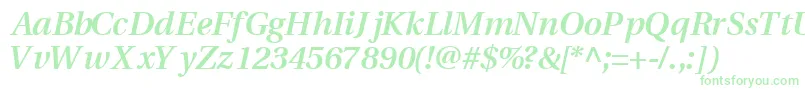 VeracitysskBoldItalic Font – Green Fonts on White Background