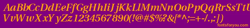 VeracitysskBoldItalic Font – Orange Fonts on Purple Background