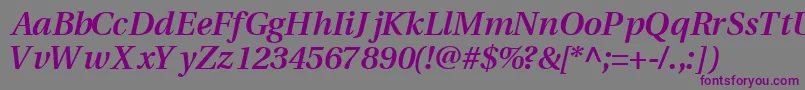 VeracitysskBoldItalic Font – Purple Fonts on Gray Background