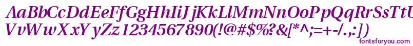 VeracitysskBoldItalic Font – Purple Fonts on White Background