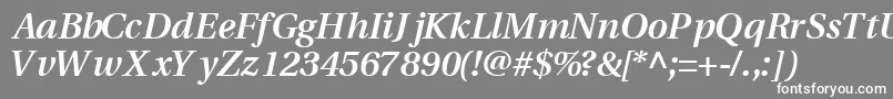 VeracitysskBoldItalic Font – White Fonts on Gray Background