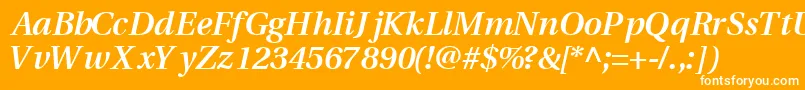 VeracitysskBoldItalic Font – White Fonts on Orange Background