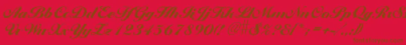 Larissxb Font – Brown Fonts on Red Background