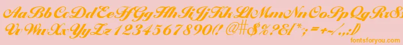 Larissxb Font – Orange Fonts on Pink Background