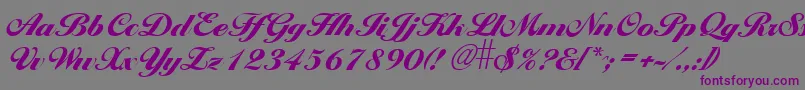 Larissxb Font – Purple Fonts on Gray Background