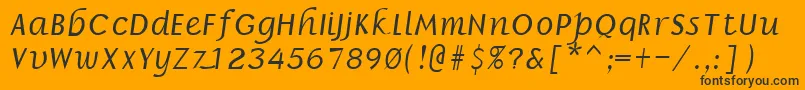 BronsonRegular Font – Black Fonts on Orange Background