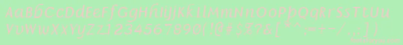 BronsonRegular Font – Pink Fonts on Green Background