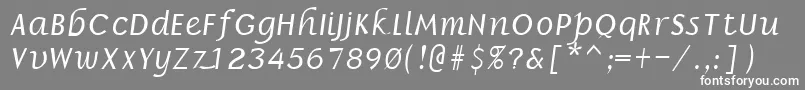 フォントBronsonRegular – 灰色の背景に白い文字