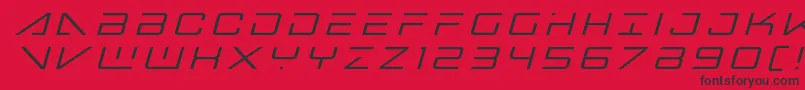 フォントBansheepilottitleital – 赤い背景に黒い文字