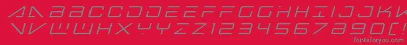 Bansheepilottitleital Font – Gray Fonts on Red Background