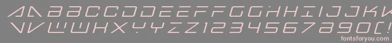 Fonte Bansheepilottitleital – fontes rosa em um fundo cinza