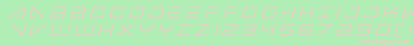 Bansheepilottitleital Font – Pink Fonts on Green Background