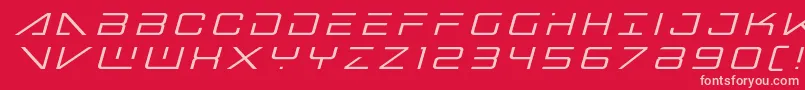 Bansheepilottitleital Font – Pink Fonts on Red Background